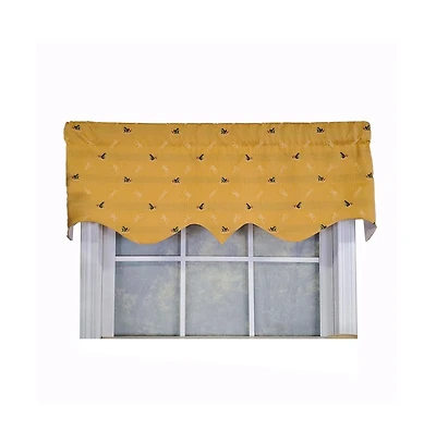 Rlf Home Modern Design Classic Ribbit Regal Style Window Valance 50" x 17" Antique