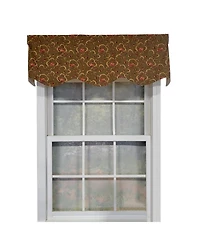 Rlf Home Fani Provance 3" Rod Pocket Lining Luxurious and Elegant Window Treatment Valance 50" x 15" Hunter