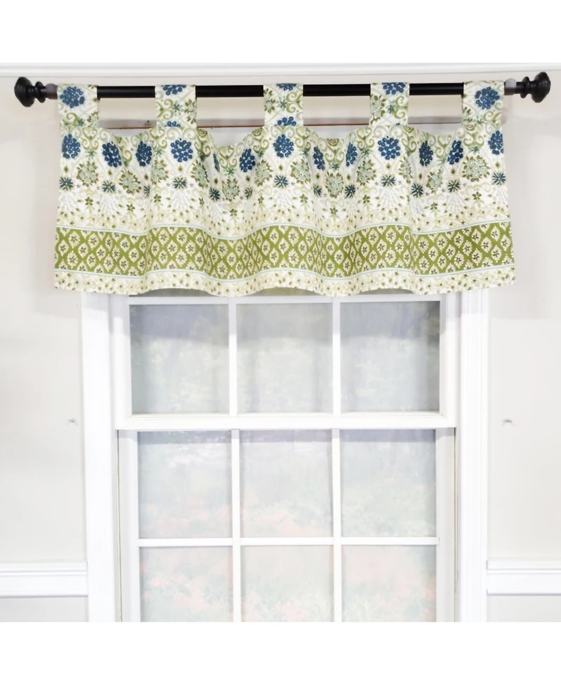 Rlf Home 4" Top Tab High Quality Fabric Viviana Tab Valance for Windows 50" x 16" Natural