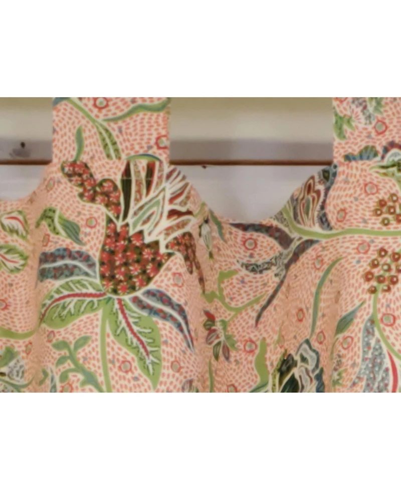 Rlf Home 4" Top Tab High Quality Fabric Every Tab Valance for Windows 50" x 16" Rose