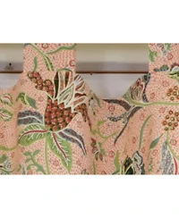 Rlf Home 4" Top Tab High Quality Fabric Every Tab Valance for Windows 50" x 16" Rose