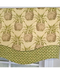 Rlf Home 100% Cotton Kingston Glory Fully lined Windows Rod Pocket Valance 50" x 16" Yellow