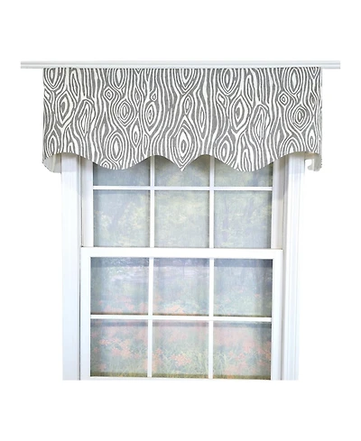 Rlf Home 100% Cotton Nyx Regal Fully lined Windows Rod Pocket Valance 50" x 17" Gray