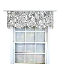 Rlf Home 100% Cotton Nyx Regal Fully lined Windows Rod Pocket Valance 50" x 17" Gray