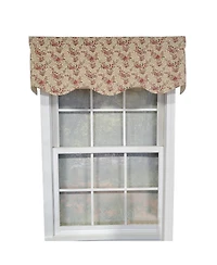 Rlf Home Loulia Provance 3" Rod Pocket Lining Luxurious and Elegant Window Treatment Valance 50" x 15" Cream