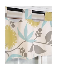 Rlf Home 4" Top Tab High Quality Fabric Shine Tab Valance for Windows 50" x 16" Natural
