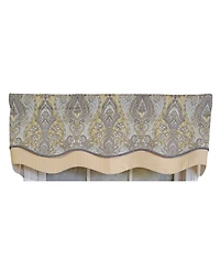 Rlf Home 3" Rod Pocket High Quality Fabric Nobility Glory Valance for Windows 50" x 16" Gary