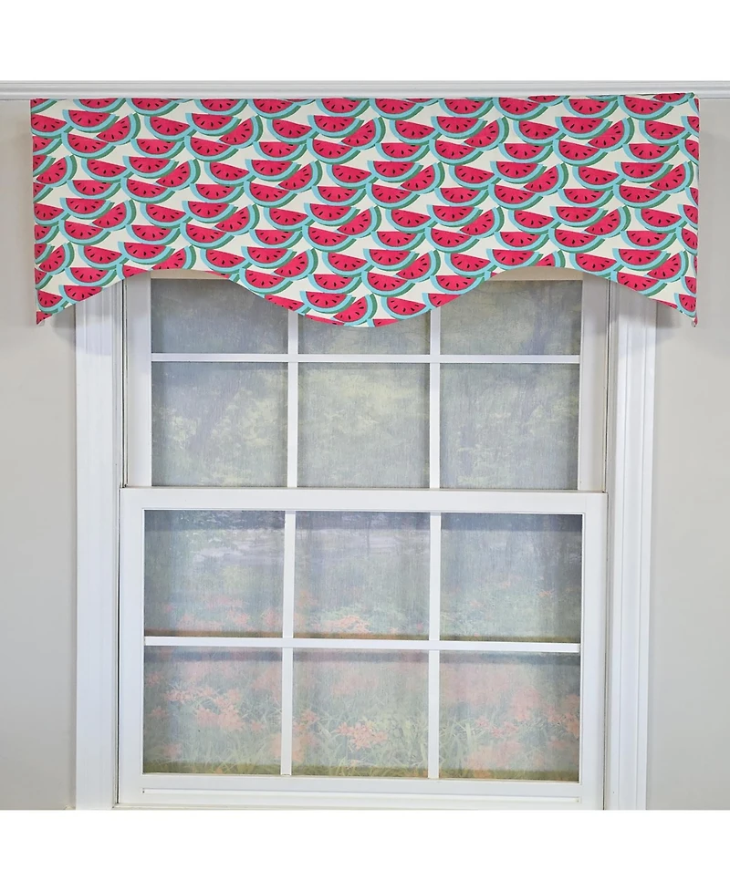 Rlf Home Sandias Cornice Valance - 100% Cotton with Ivory Lining 50" x 17" Cream