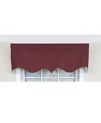 Rlf Home 100% Cotton Basket Weave Regal Poly/Cotton lining Rod Pocket Valance 50" x 15" Egg Plant