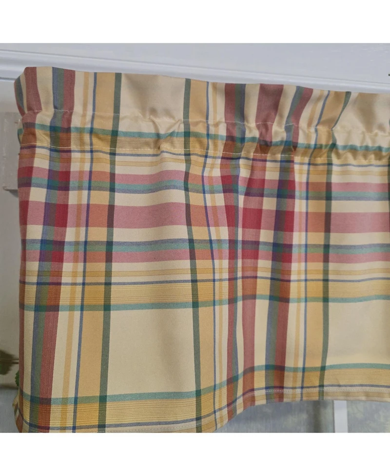 Rlf Home 100% Polyester Syon Park Tailored Unlined Windows Rod Pocket Valance 51" x 12" Amber