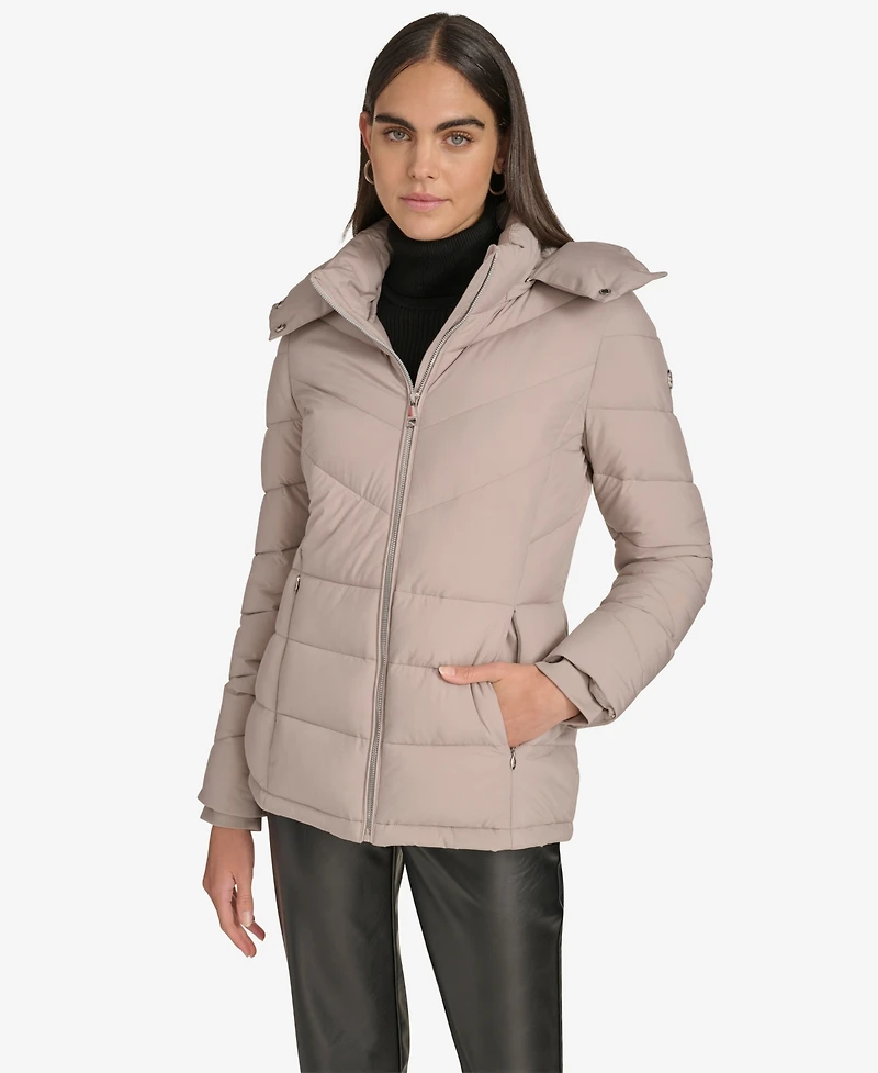 Calvin Klein Women's Short Zip Front Puffer Jacket