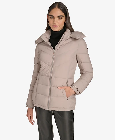 Calvin Klein Women's Short Zip Front Puffer Jacket