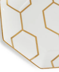 Wedgwood Gio Gold Octagonal Accent Plate White