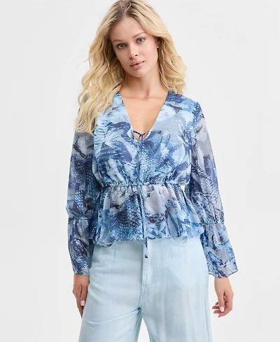 Guess Women's Lena Chiffon Top