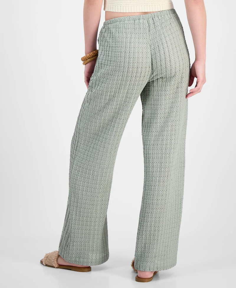 Indigo Rein Juniors' Textured Drawstring Beach Pants