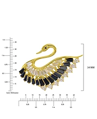 Macy's Cubic Zirconia Swan Pin Brooch