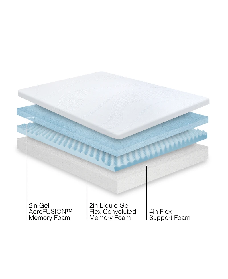 Snooze Triple Layer Gel Memory Foam 8" Plush Mattress, Queen
