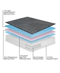 Snooze Hybrid 13" Gel Memory Foam Mattress, Twin Xl