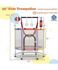 Mecale- 55" Kids Trampoline Gift for for 3-6 Years Old Boys and Girls