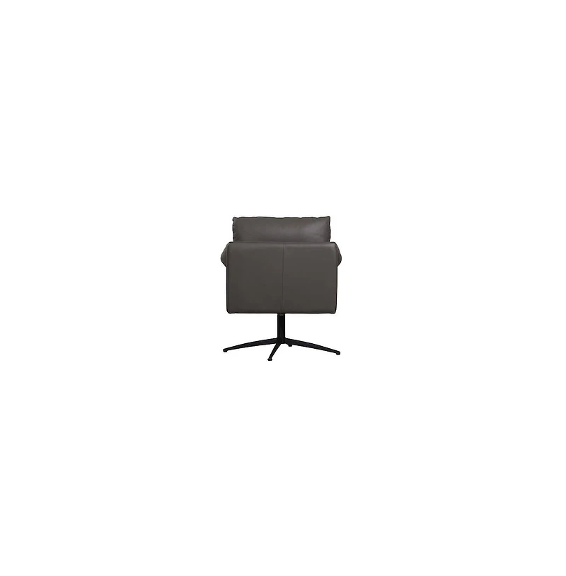 Porter Designs Virgo Swivel Leather Accent Chair, Gray