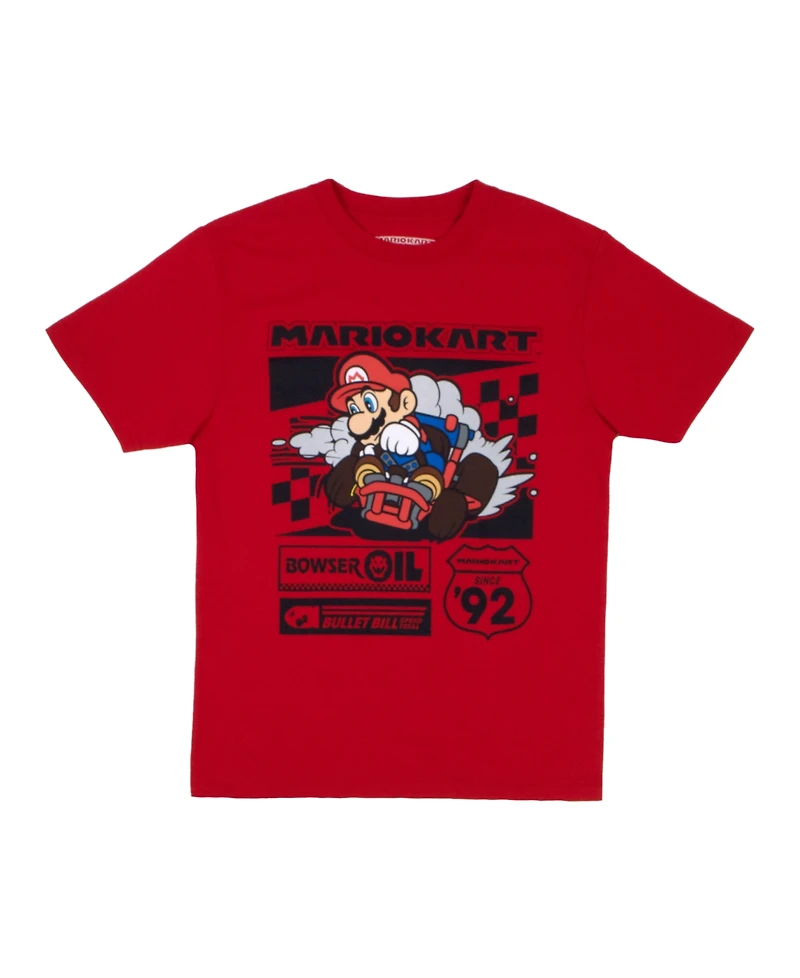 Nintendo Big Boys Super Mario Kart 3 Piece Crewneck T-Shirt Bundle Set