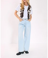 Nasty Gal Women's Cow Hide Leather Waistcoat