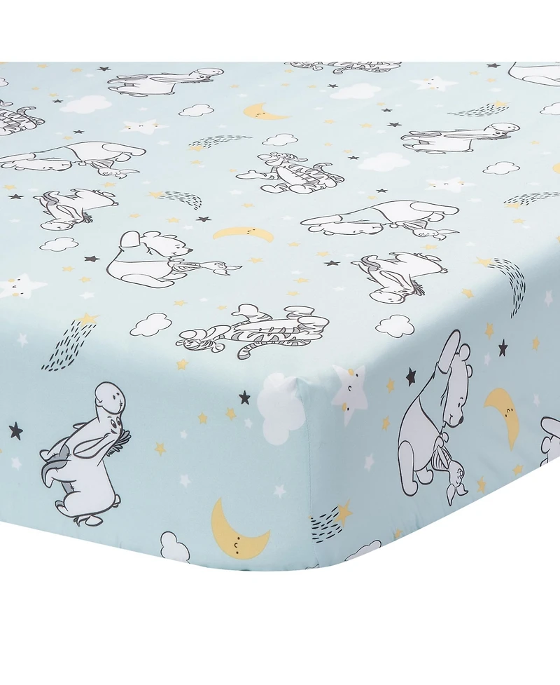 Bedtime Originals Disney Baby Starlight Pooh 3-Piece Blue Nursery Crib Bedding Set