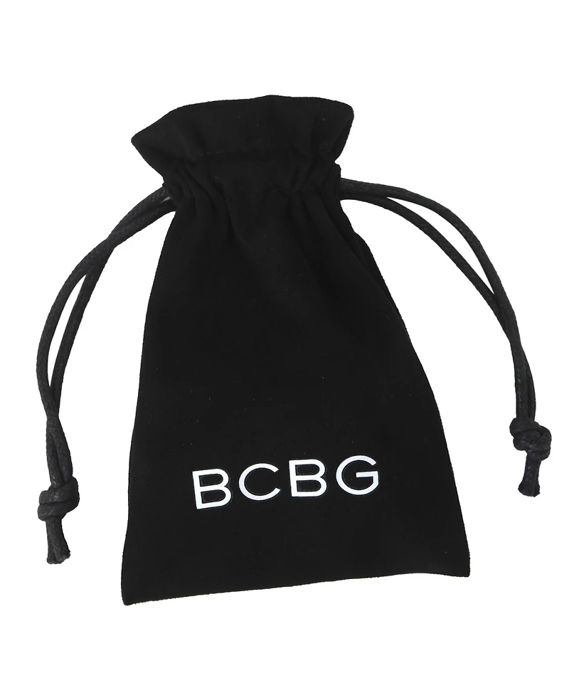 Bcbg Gold-Tone Pave Polka Dot Sculptural Hoop Earrings