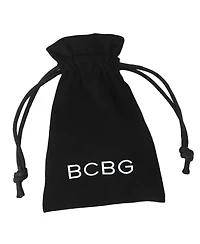 Bcbg Gold-Tone Pave Polka Dot Sculptural Hoop Earrings