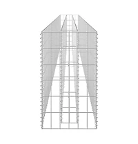 Gabion Raised Bed Galvanized Steel 141.7"x11.8"x23.6"