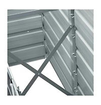 Garden Raised Bed Galvanized Steel 94.5"x15.7"x17.7" Gray