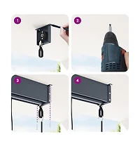 vidaXL Outdoor Roller Blind 63"x98.4" Anthracite