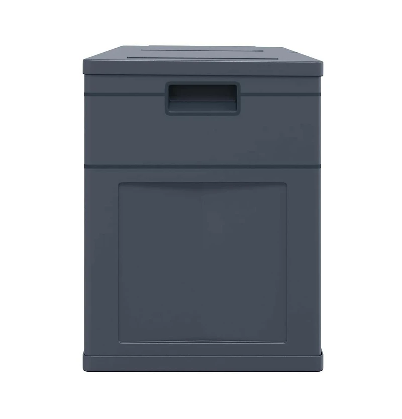 vidaXL Patio Storage Box 84.5 gal Black