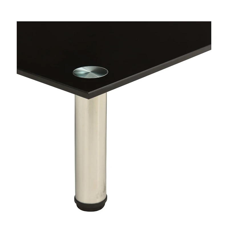 Tv Stand Black 31.5"x13.8"x6.7" Tempered Glass