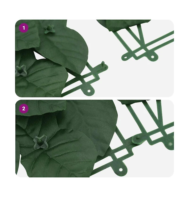 Balcony Screen with Dark Green Leaves 196.9"x59.1"