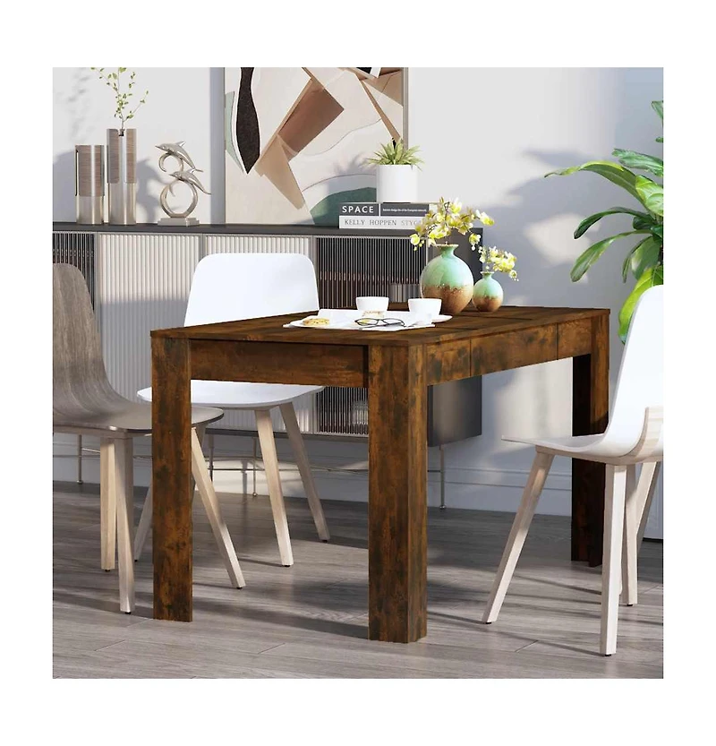 Dining Table Smoked Oak 55.1"x29.3"x29.9" Engineered Wood