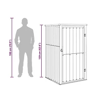 Garden Tool Shed Anthracite 34.6"x35"x63.4" Galvanized Steel