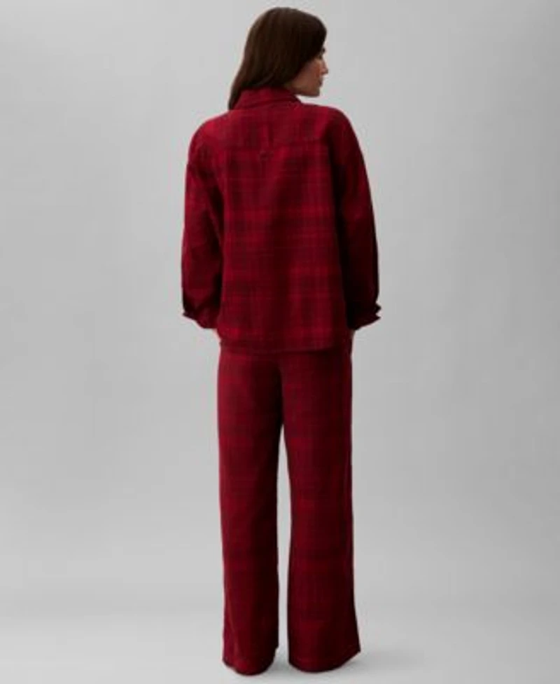 Calvin Klein Womens Plaid Sleep Shirt Pants Sold Seperates