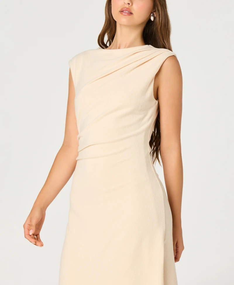 Astr the Label Women's Draped Sleeveless A-Line Dress