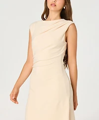 Astr the Label Women's Draped Sleeveless A-Line Dress