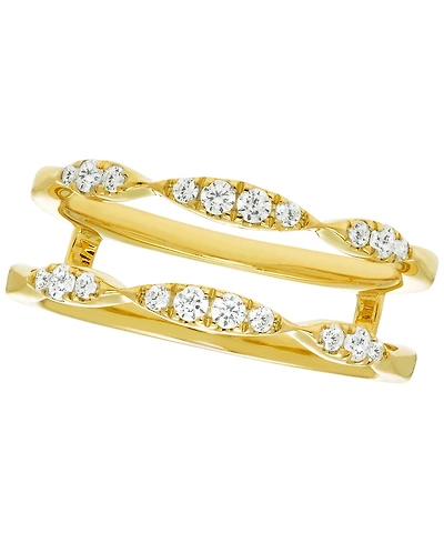 Macy's Diamond Guard Ring (1/4 ct. t.w.) in 14K Yellow Gold