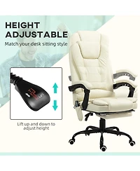 Vinsetto 7-Point Vibrating Massage Office Chair with High Back