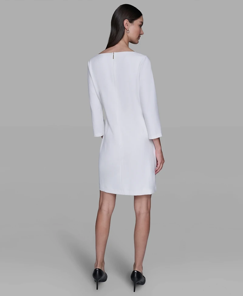 Karl Lagerfeld Paris Women's Scuba Crepe Sheath Dress