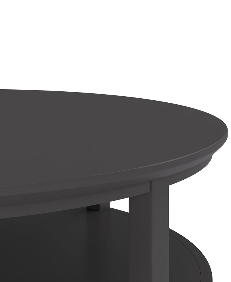 Furniture 47" Solid Wood Hedworth Round Coffee Table