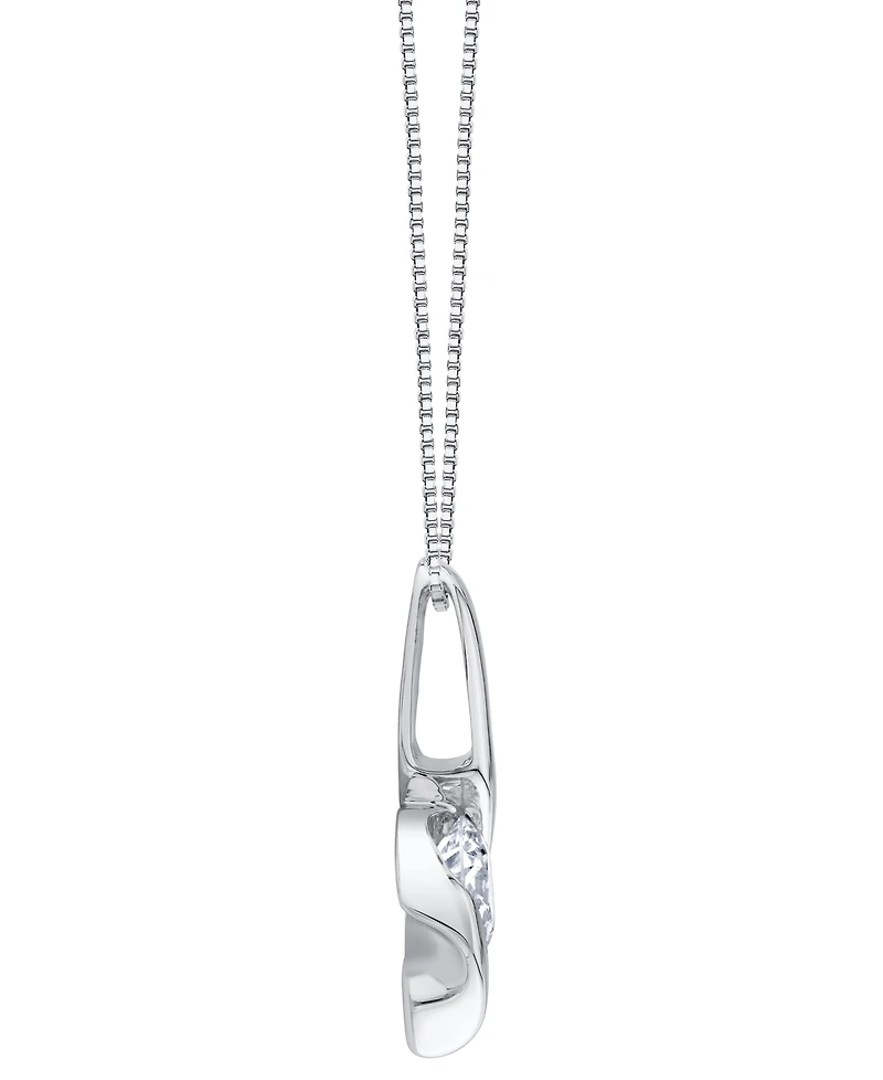 Sirena Lab Grown Diamond Signature Pendant Necklace (1-1/ ct. t.w.) 14K White Gold (also Yellow Gold