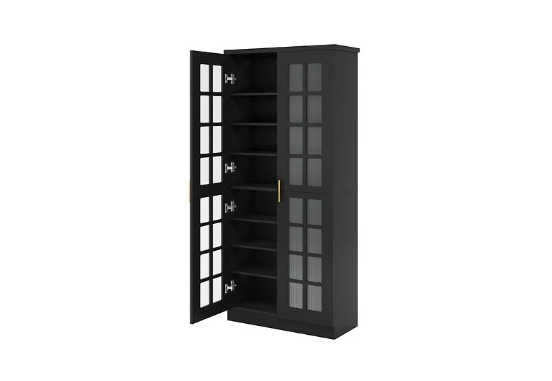 Tribesigns 8-Tier Shoe Storage Cabinet with Adjustable Shelves,71-Inch Tall Shoe Cabinet with Doors