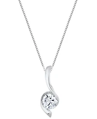 Sirena Lab Grown Diamond Signature Pendant Necklace 1 2 Ct. T.W. In 14k White Or Yellow Gold