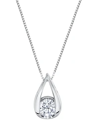 Sirena Lab Grown Diamond Pear Shape Pendant Necklace (-/2 ct. t.w.) 14K Yellow Gold (also White Gold