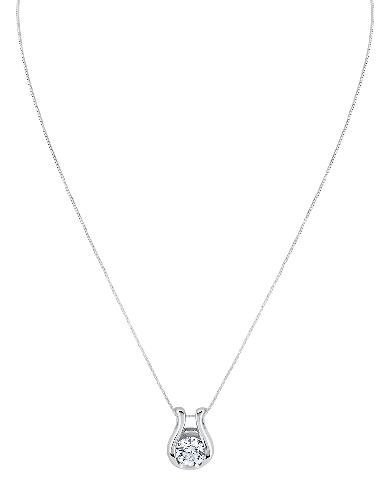 Sirena Lab Grown Diamond Horseshoe Pendant Necklace ( ct. t.w.) 14K Yellow Gold (also White Gold