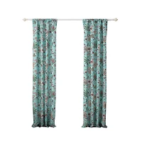 Audrey Window Panel Pair 42in x 84in (2) Turquoise by Barefoot Bungalow